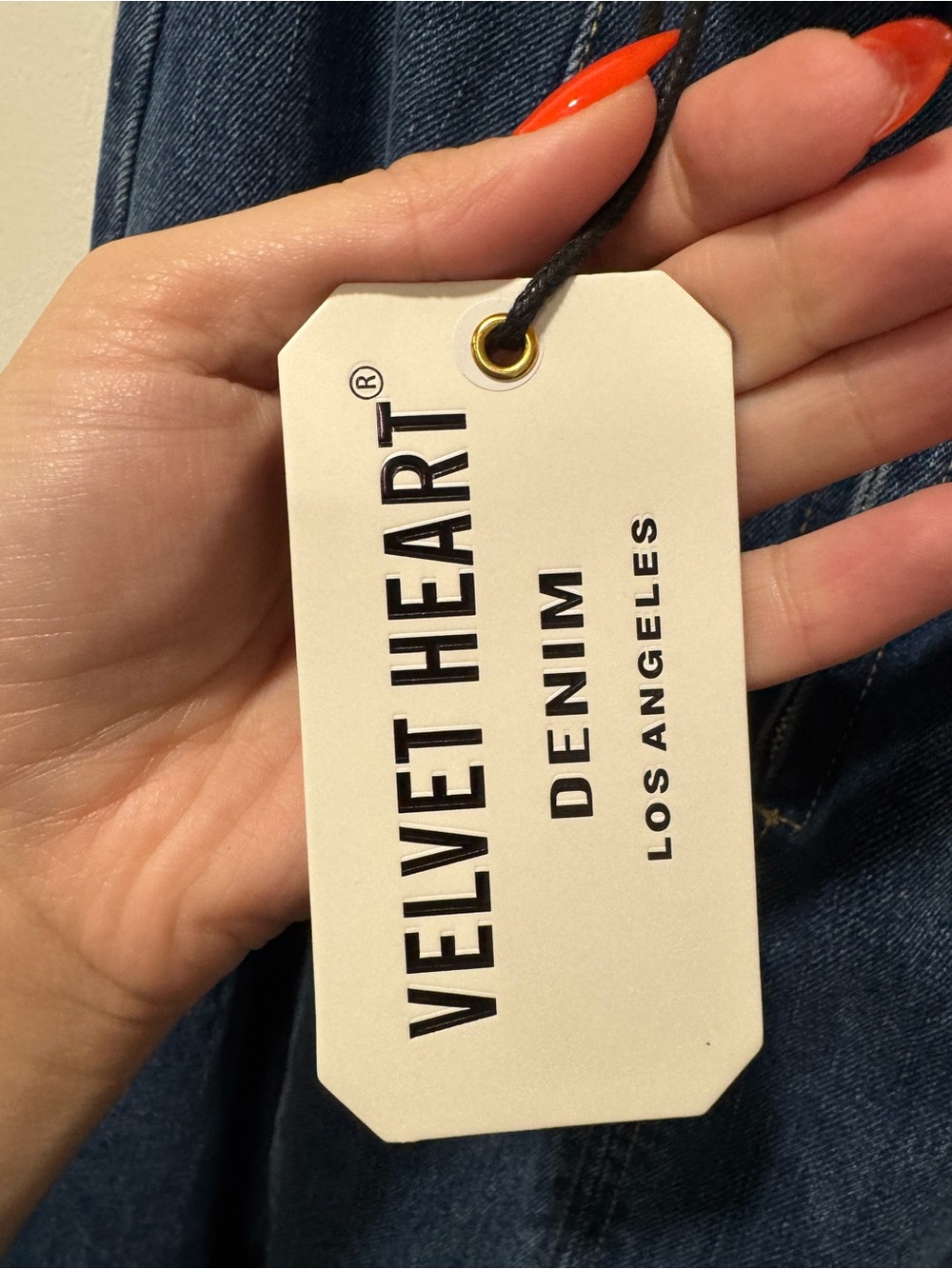 Velvet Heart Denim Halter Midi Dress - 4 - Picture 9 of 10